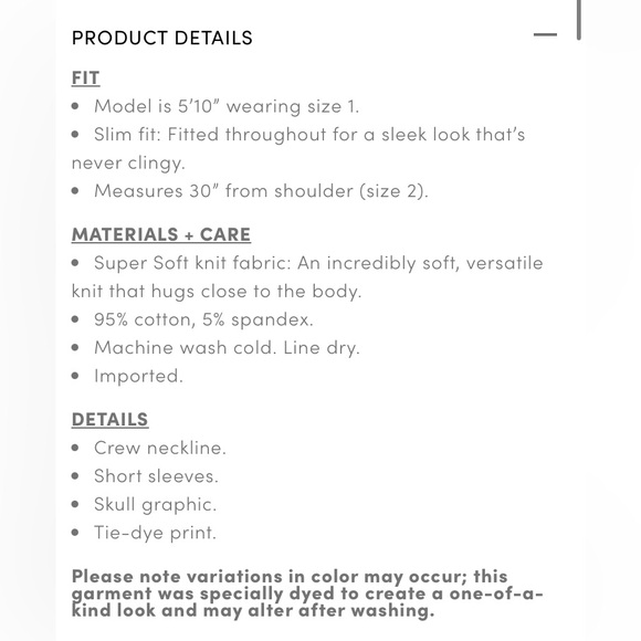 Torrid Perfect Tee - Super Soft Skulls Tie-Dye White Roses Lightweight Plus Sz 3 - Picture 3 of 8